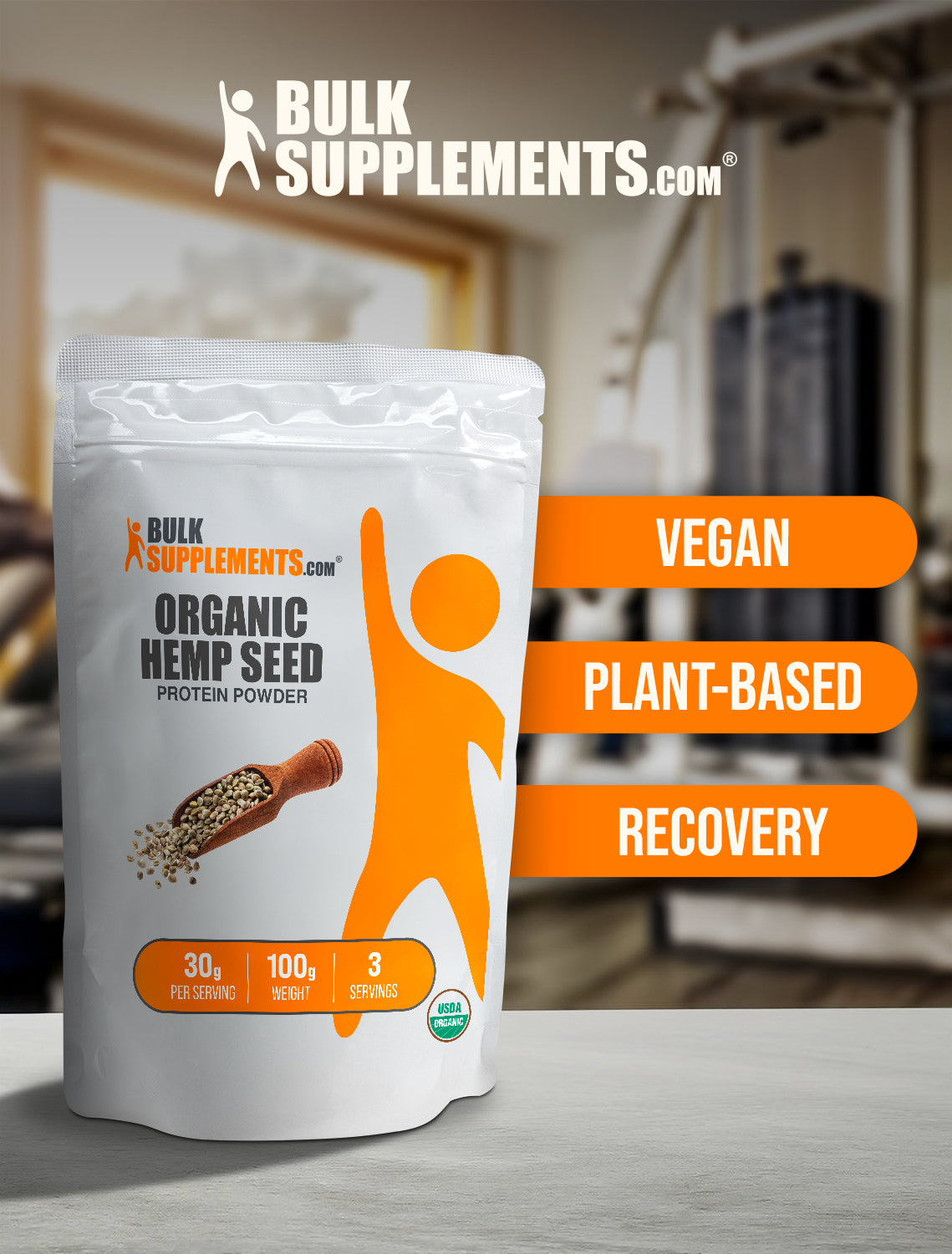 Organic hemp seed protein powder keyword image 100g