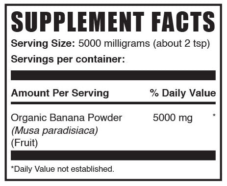 organic banana powder mini label