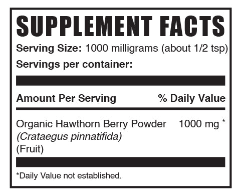 Organic hawthorn berry extract powder mini label