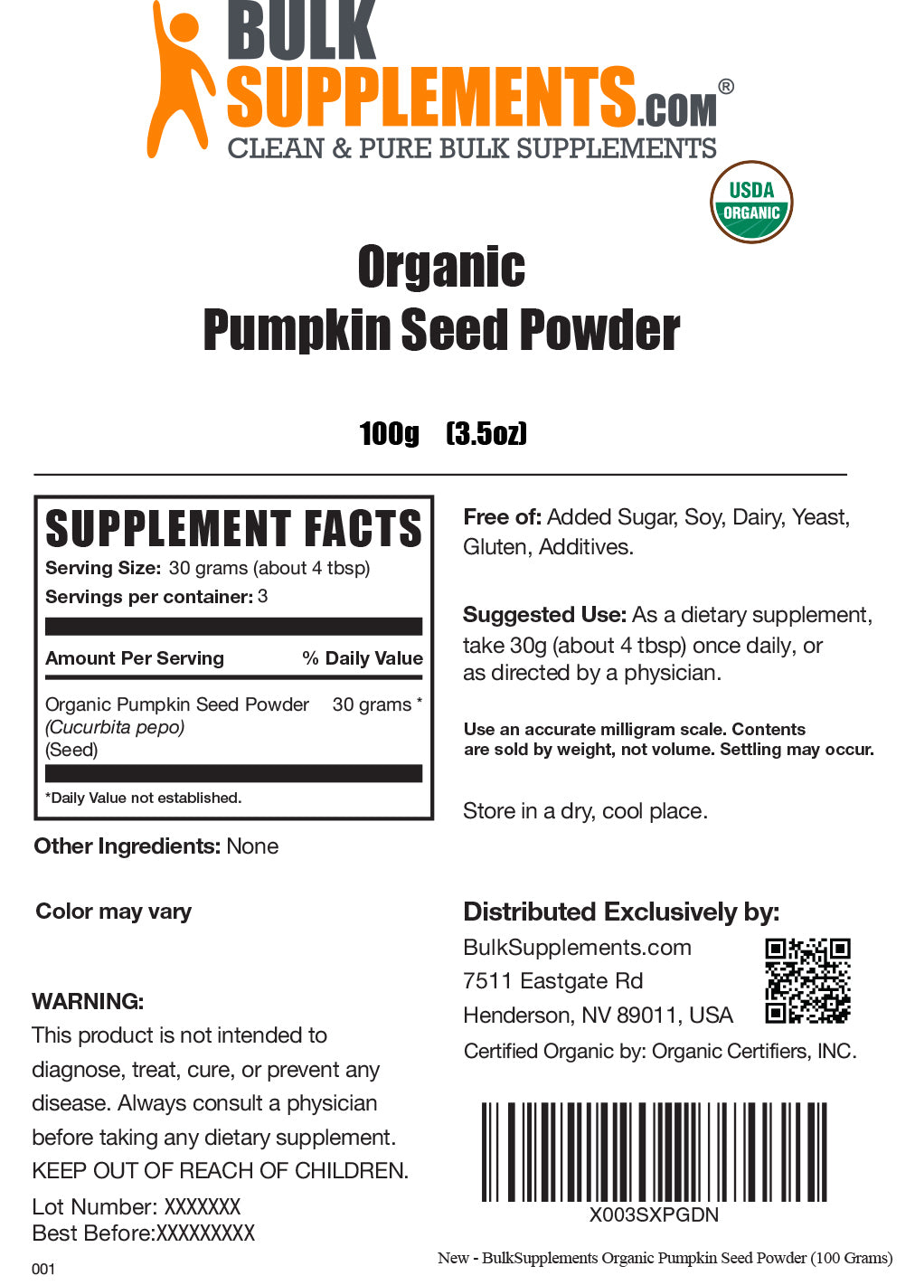 BulkSupplements.com Pumpkin Seed Extract Powder Prostate Supplements for  Men - Soluble Fiber Supplements (250 Grams - 8.8 oz) 