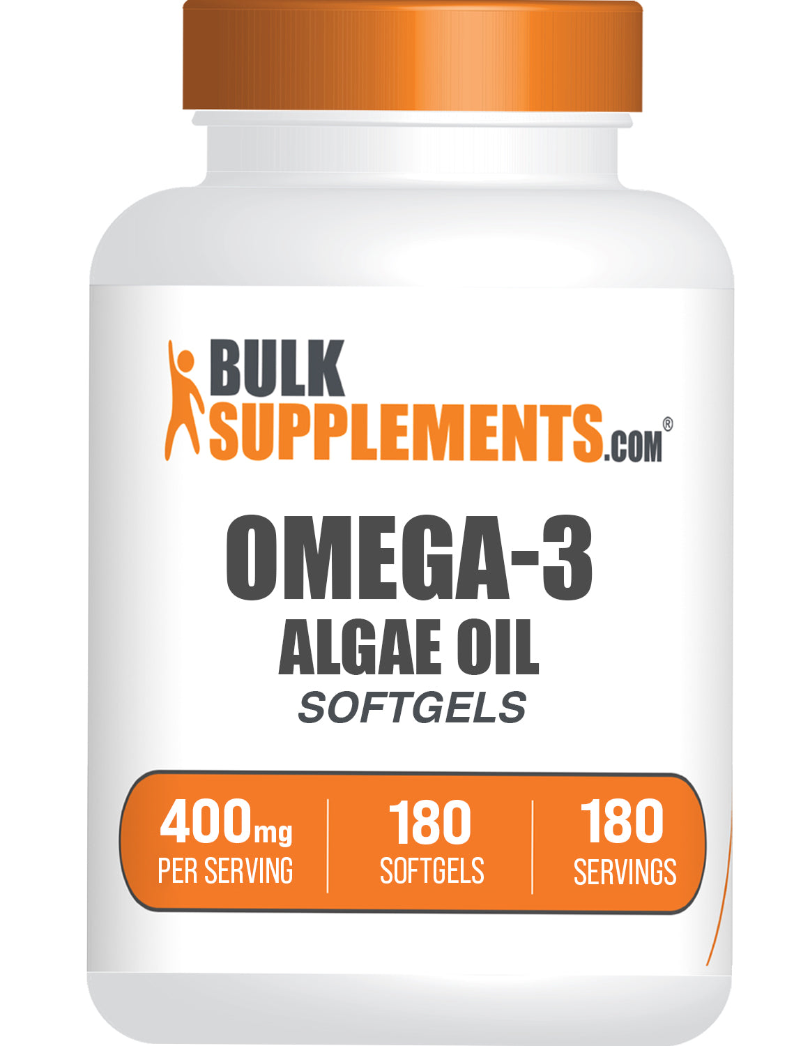 BulkSupplements.com Omega-3 Algal Oil 180 Softgels bottle image