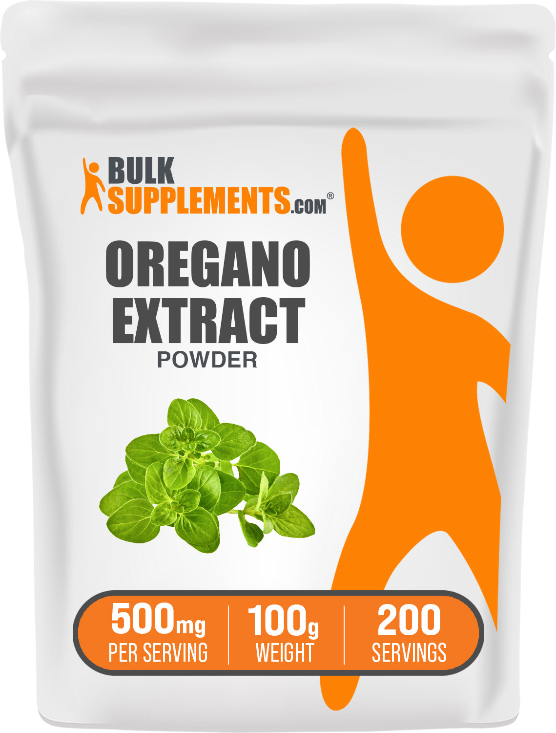 BulkSupplements.com Oregano Extract Powder 100g bag image