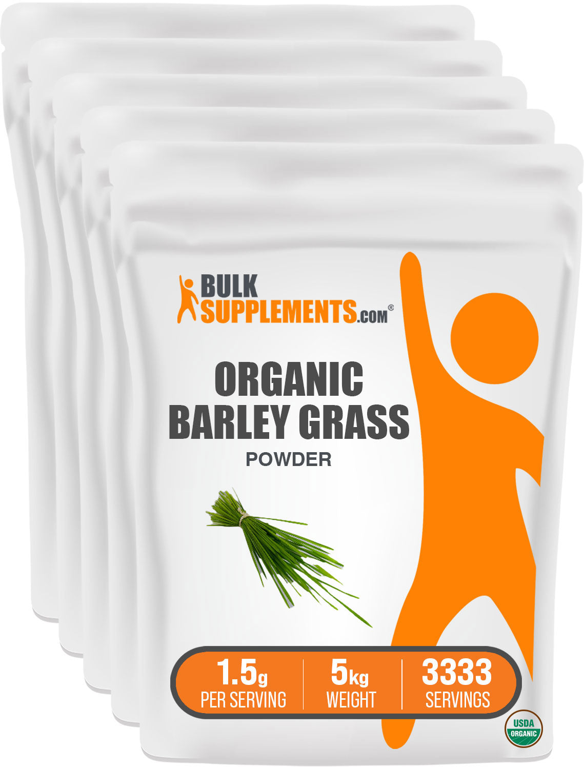 BulkSupplements.com Organic Barley Grass Powder 5kg bag image