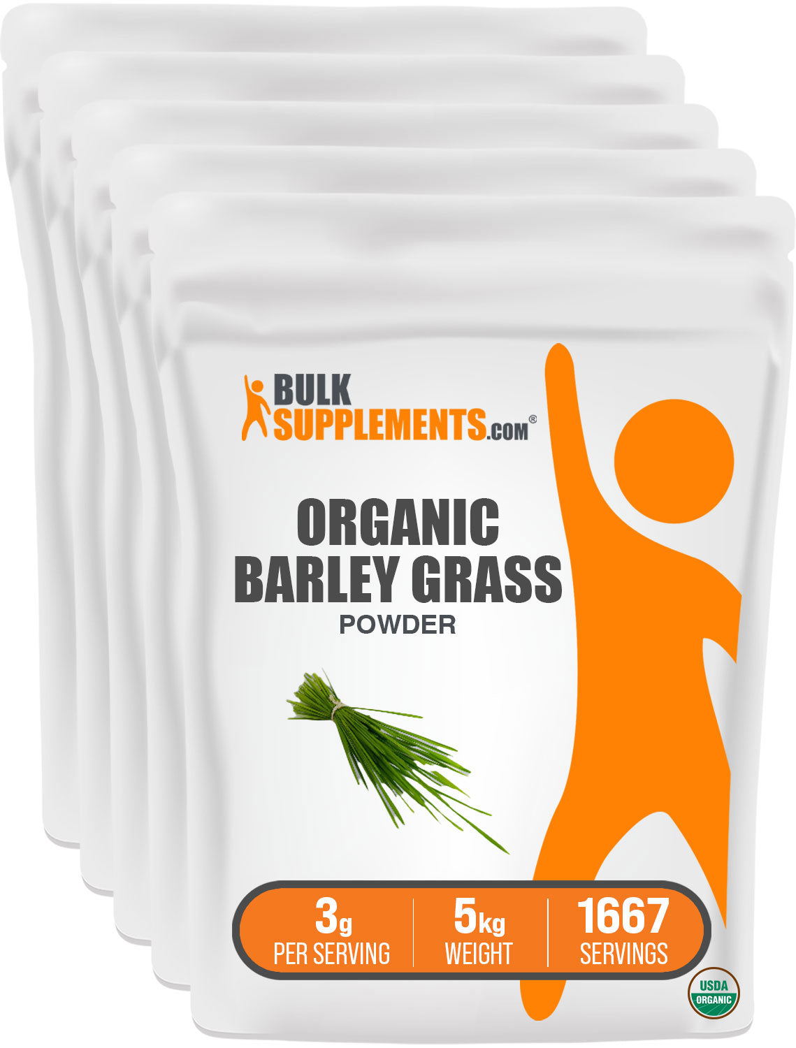 BulkSupplements.com Organic Barley Grass Powder 5kg bag image