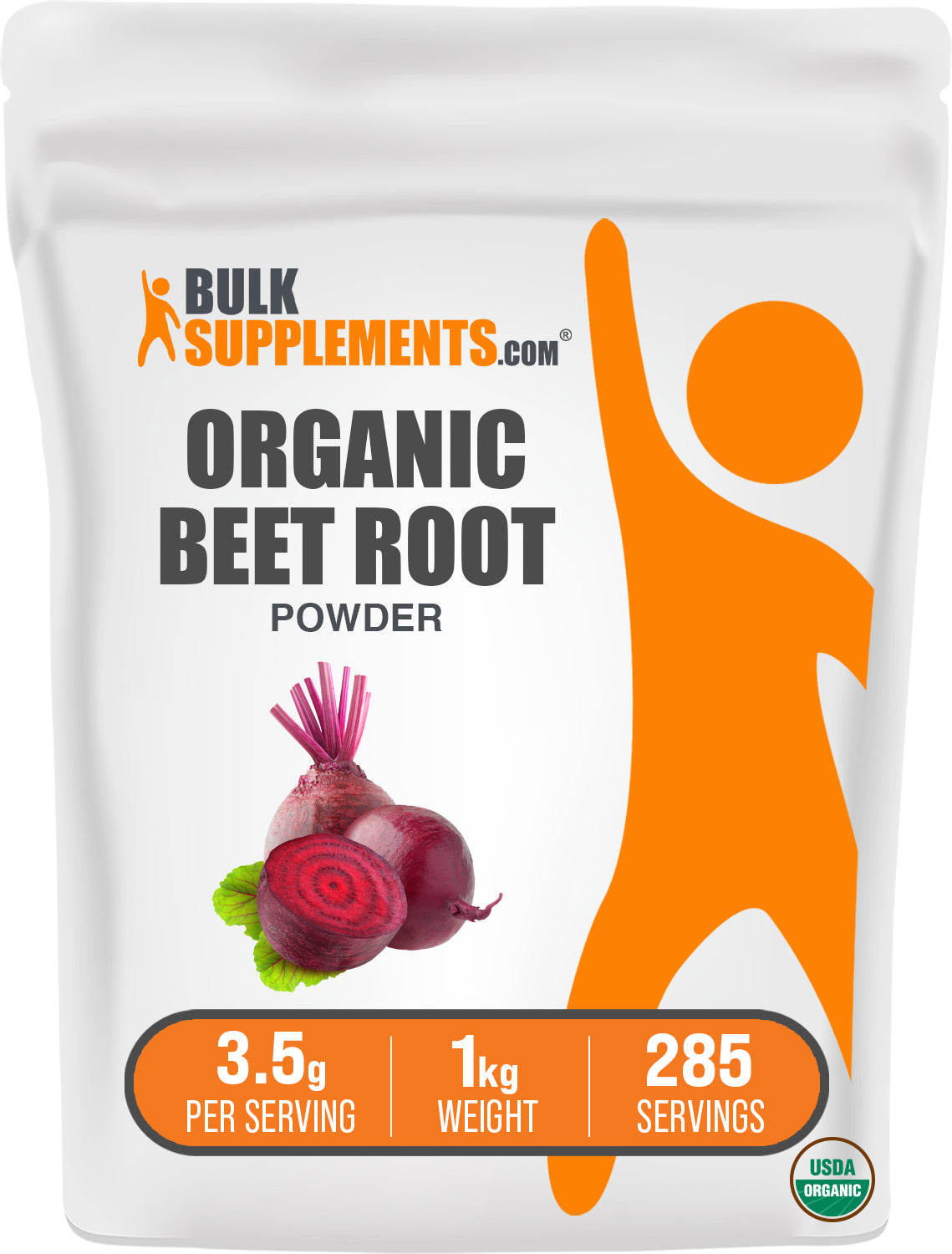 BulkSupplements.com Organic Beet Root Powder 1kg bag image