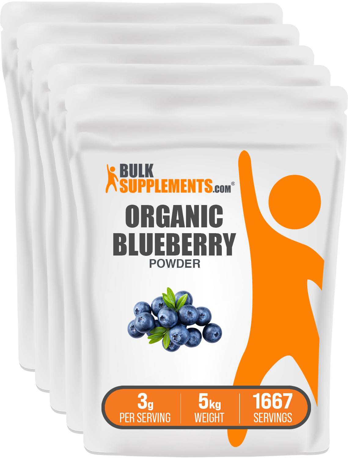 BulkSupplements.com Organic Blueberry Powder 5kg bag image