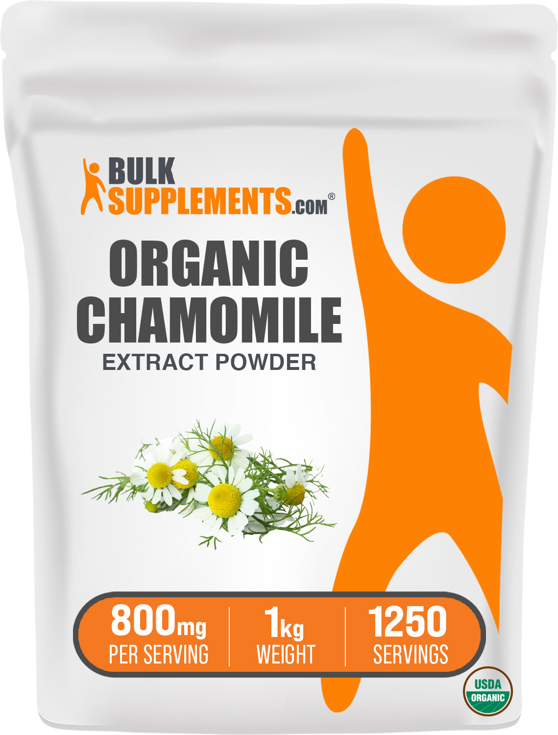 BulkSupplements.com Organic Chamomile Extract Powder 1kg bag image