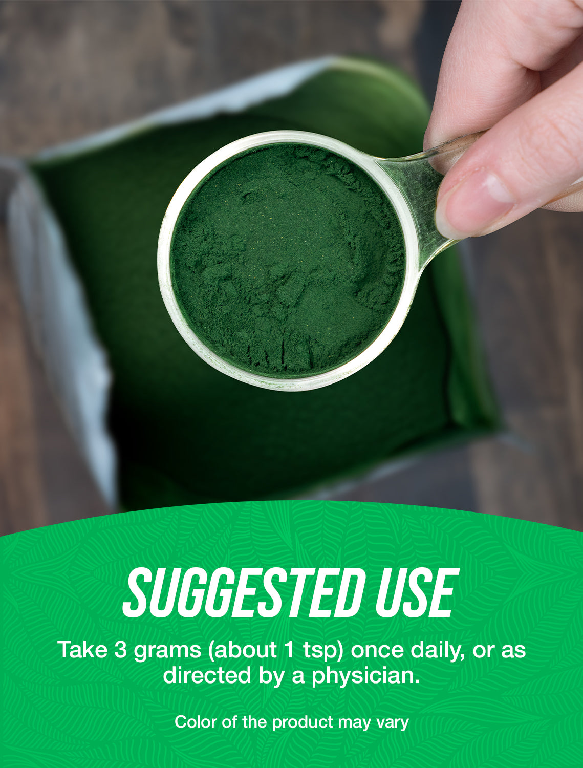 Organic chlorella powder suggested use image