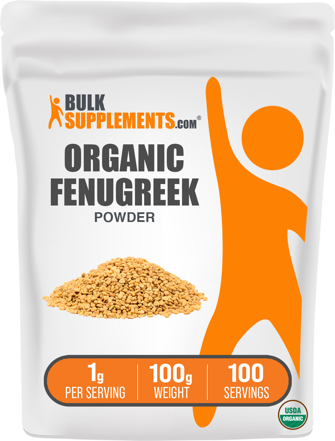 BulkSupplements.com Organic Fenugreek Powder 100g