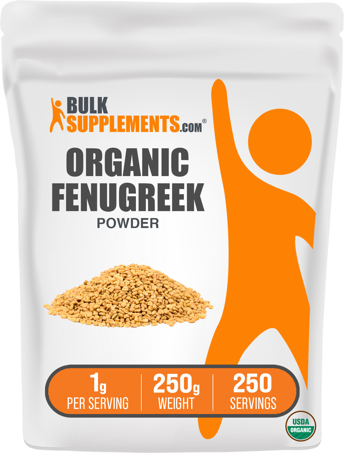 BulkSupplements.com Organic Fenugreek Powder 250g