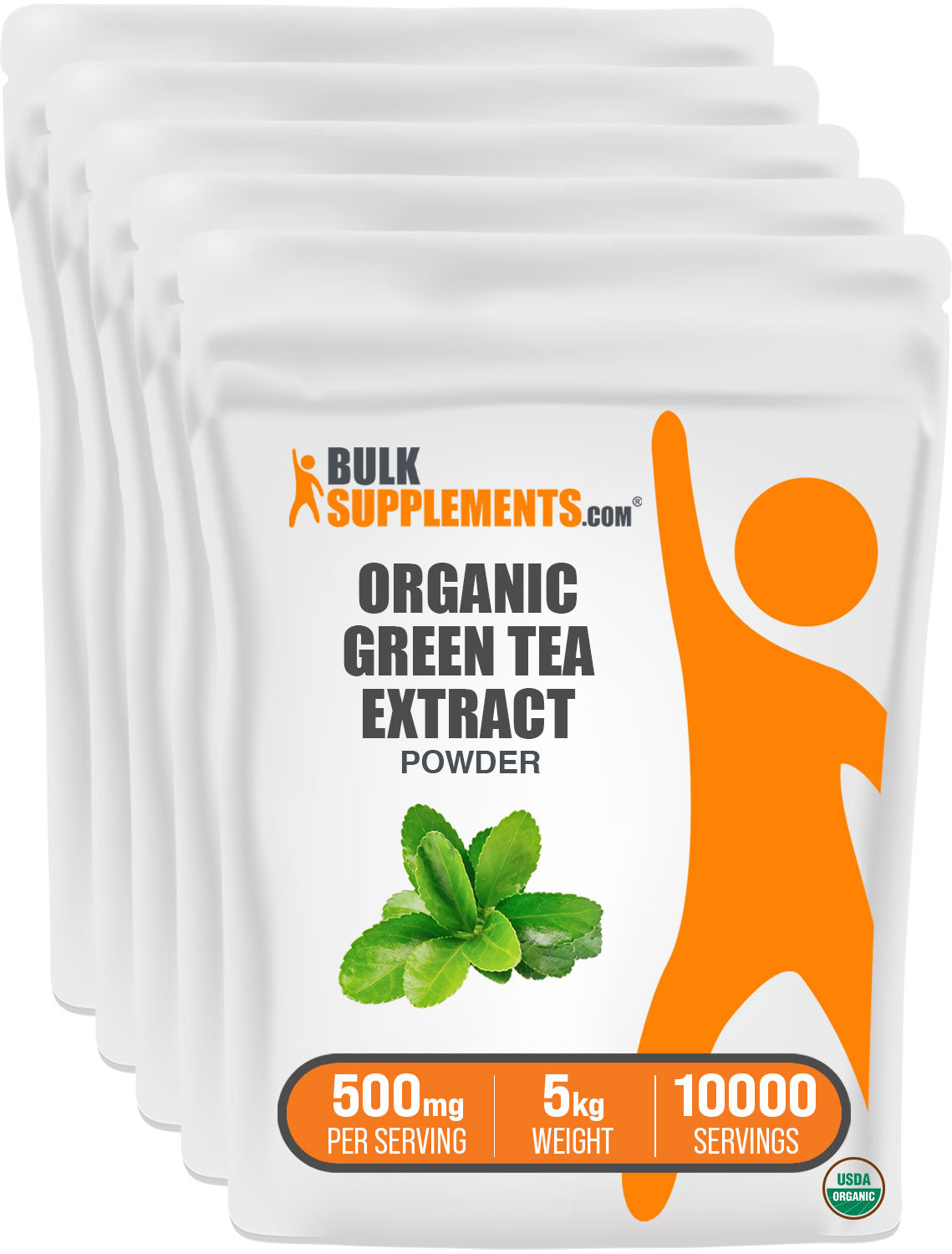 BulkSupplements.com Organic Green Tea Extract Powder 5kg bag image