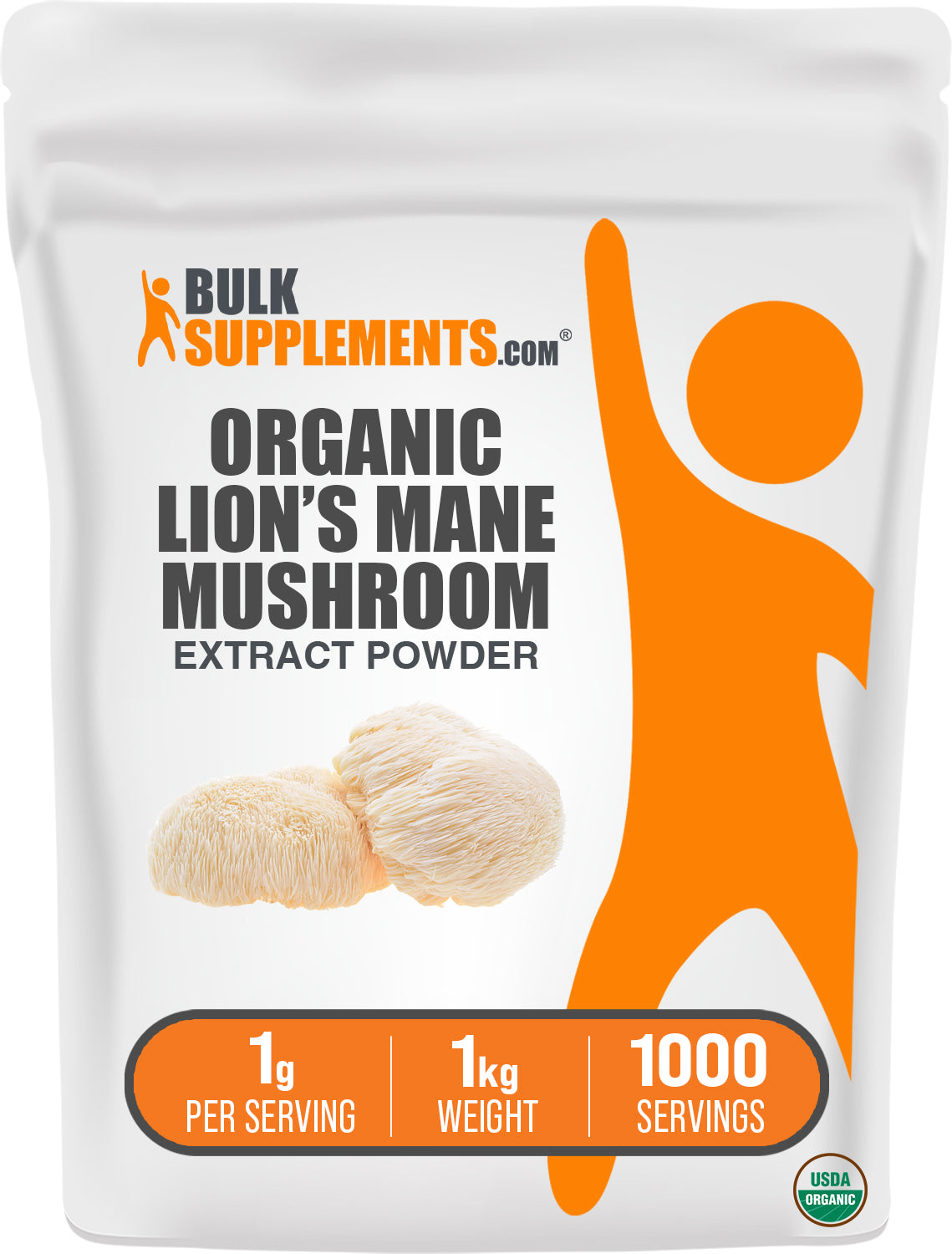 Organic Lion's Mane Mushroom Extract Powder 1kg bag image