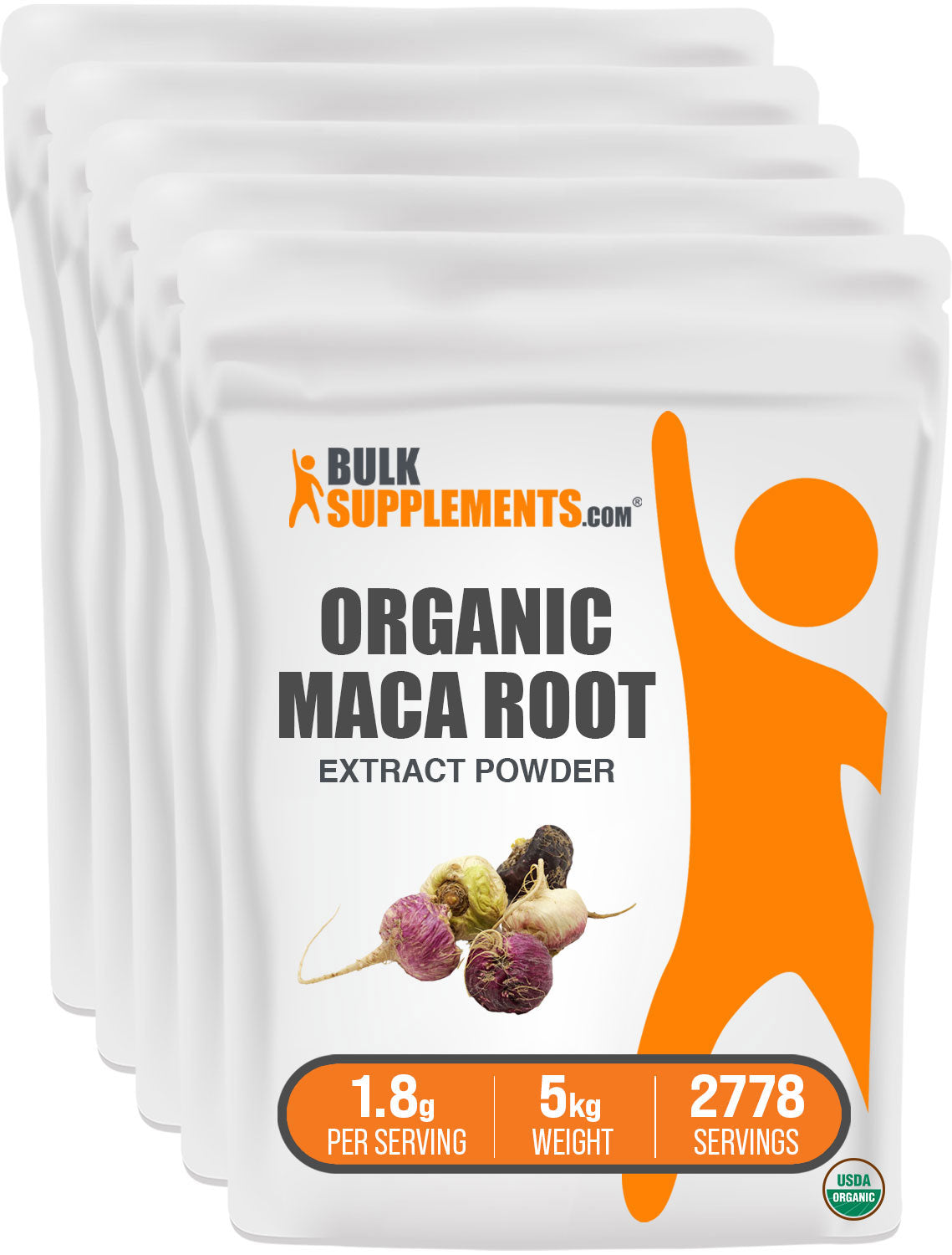 BulkSupplements.com Organic Maca Root Extract Powder 5kg bag image