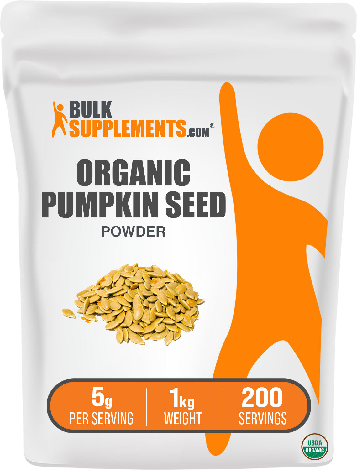 BulkSupplements.com Organic Pumpkin Seed Powder 1kg bag image