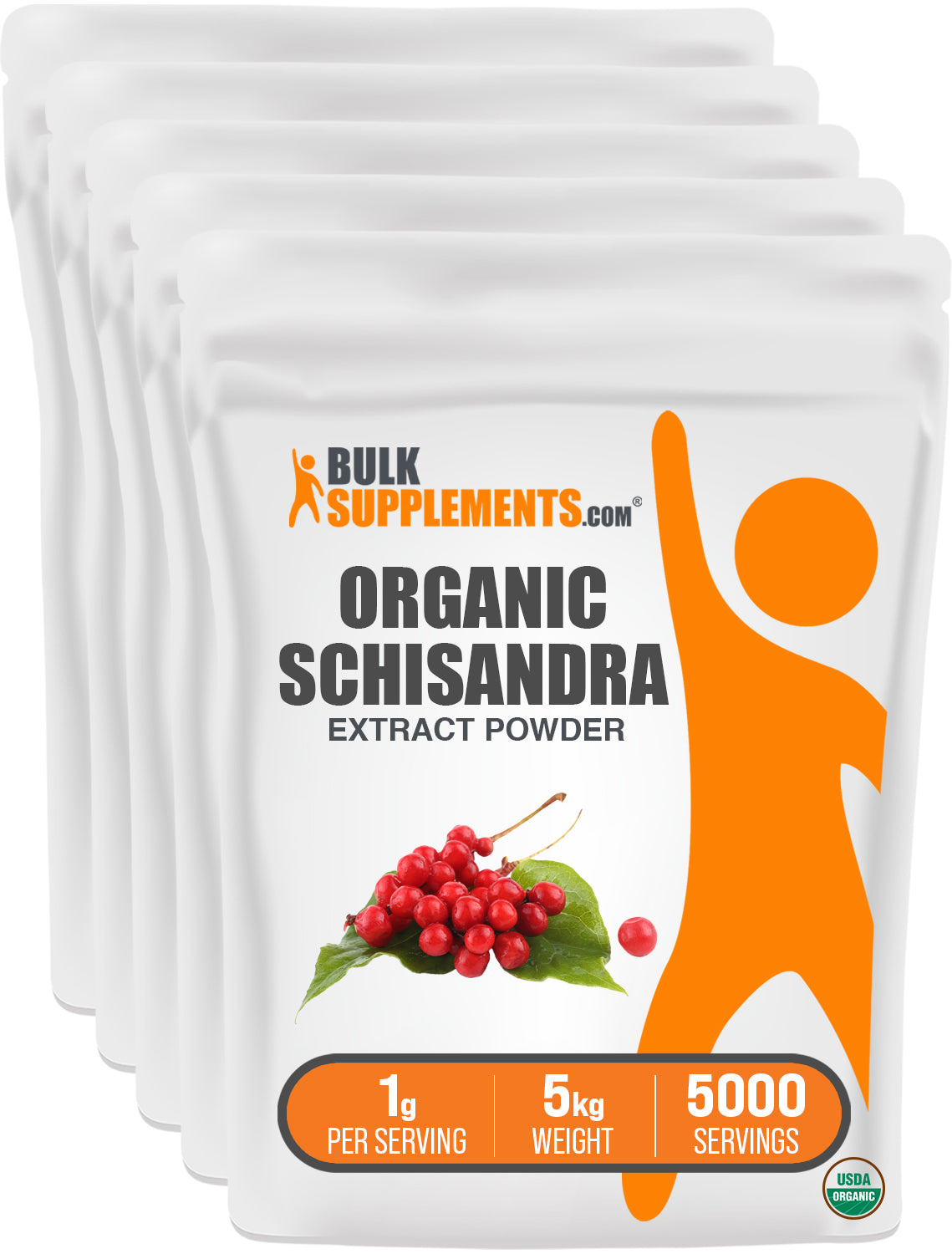 BulkSupplements.com Organic Schisandra Extract Powder 5kg bag image