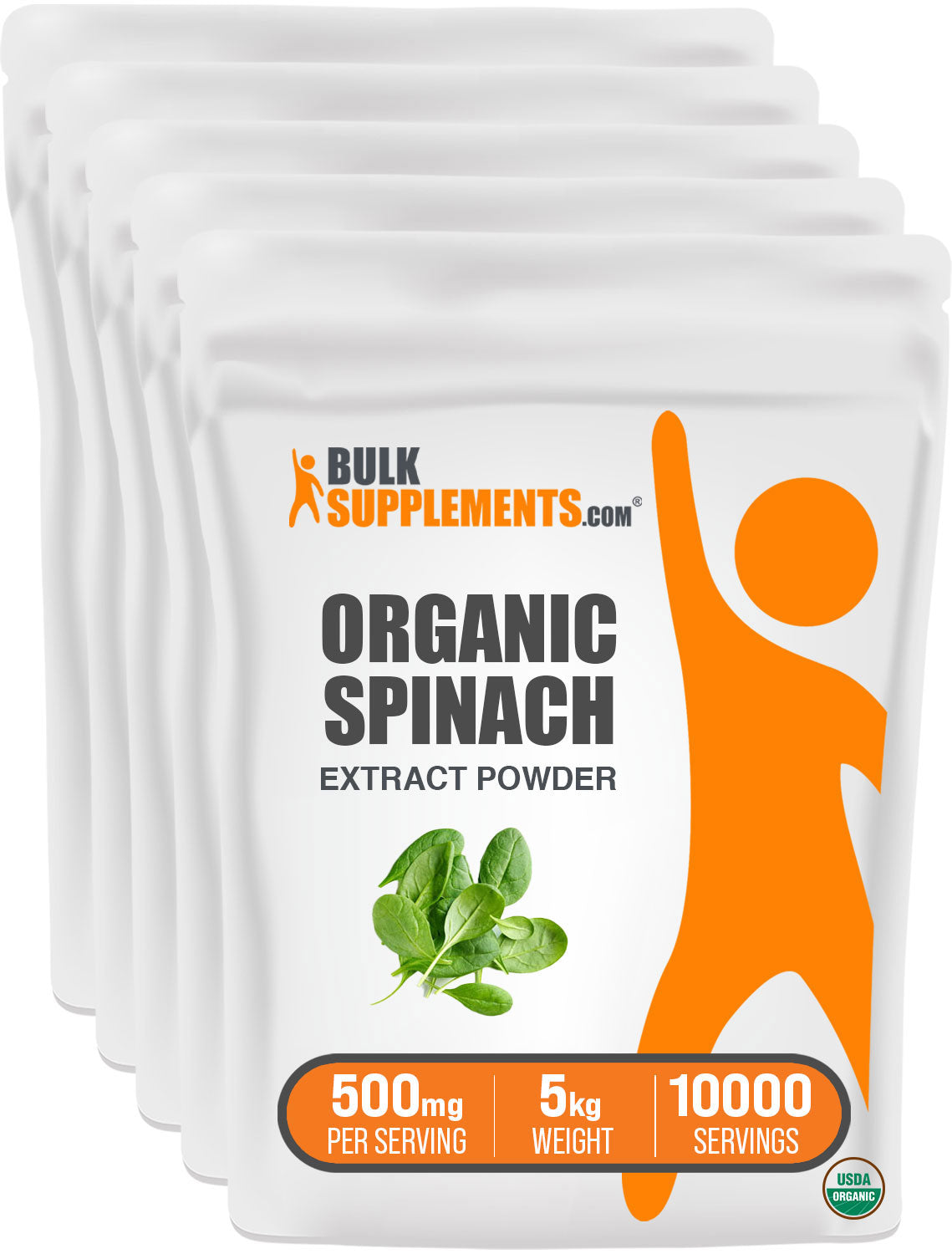 BulkSupplements.com Organic Spinach Extract Powder 5kg bag image