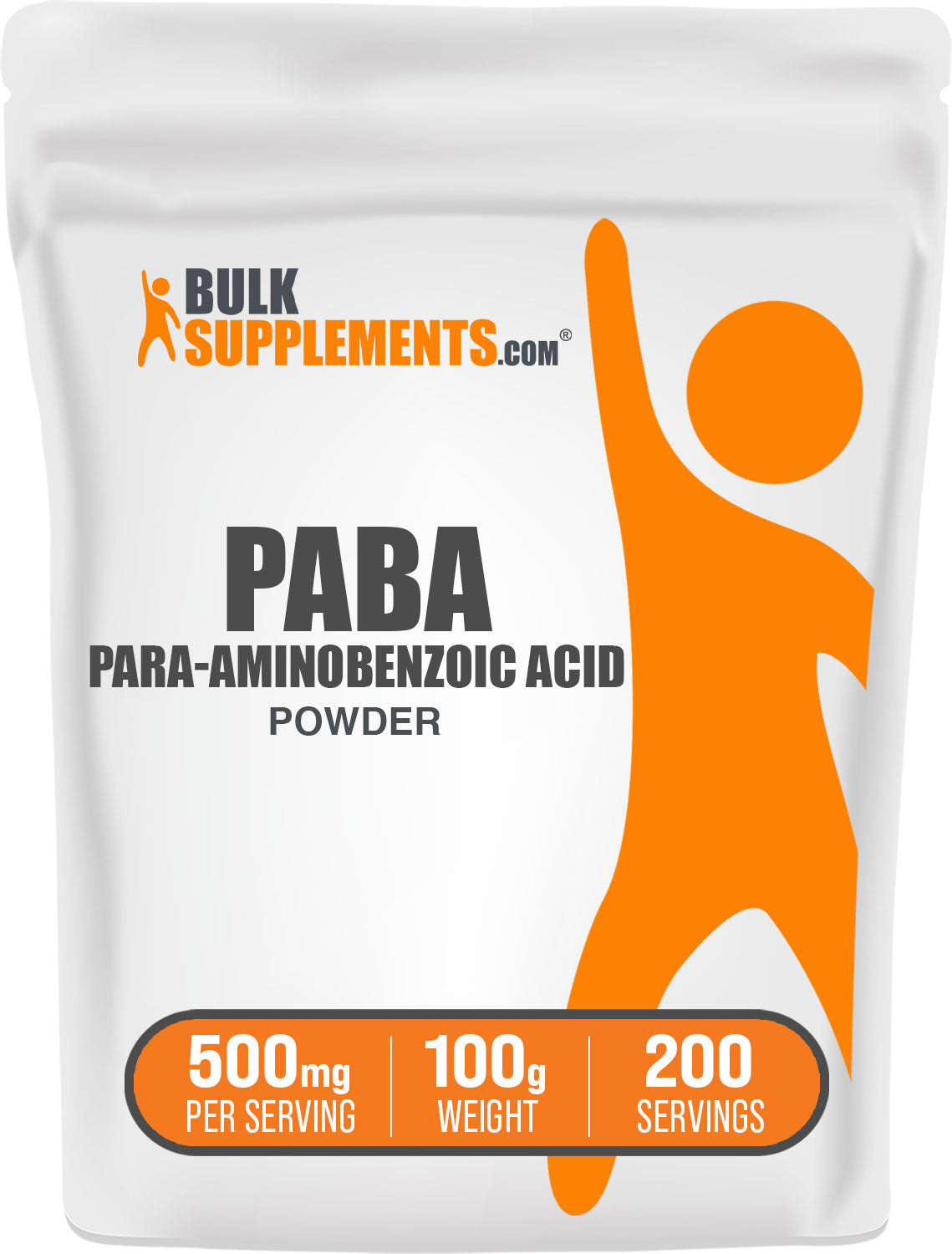 BulkSupplements.com Para-Aminobenozoic Acid (PABA) Powder 100g bag