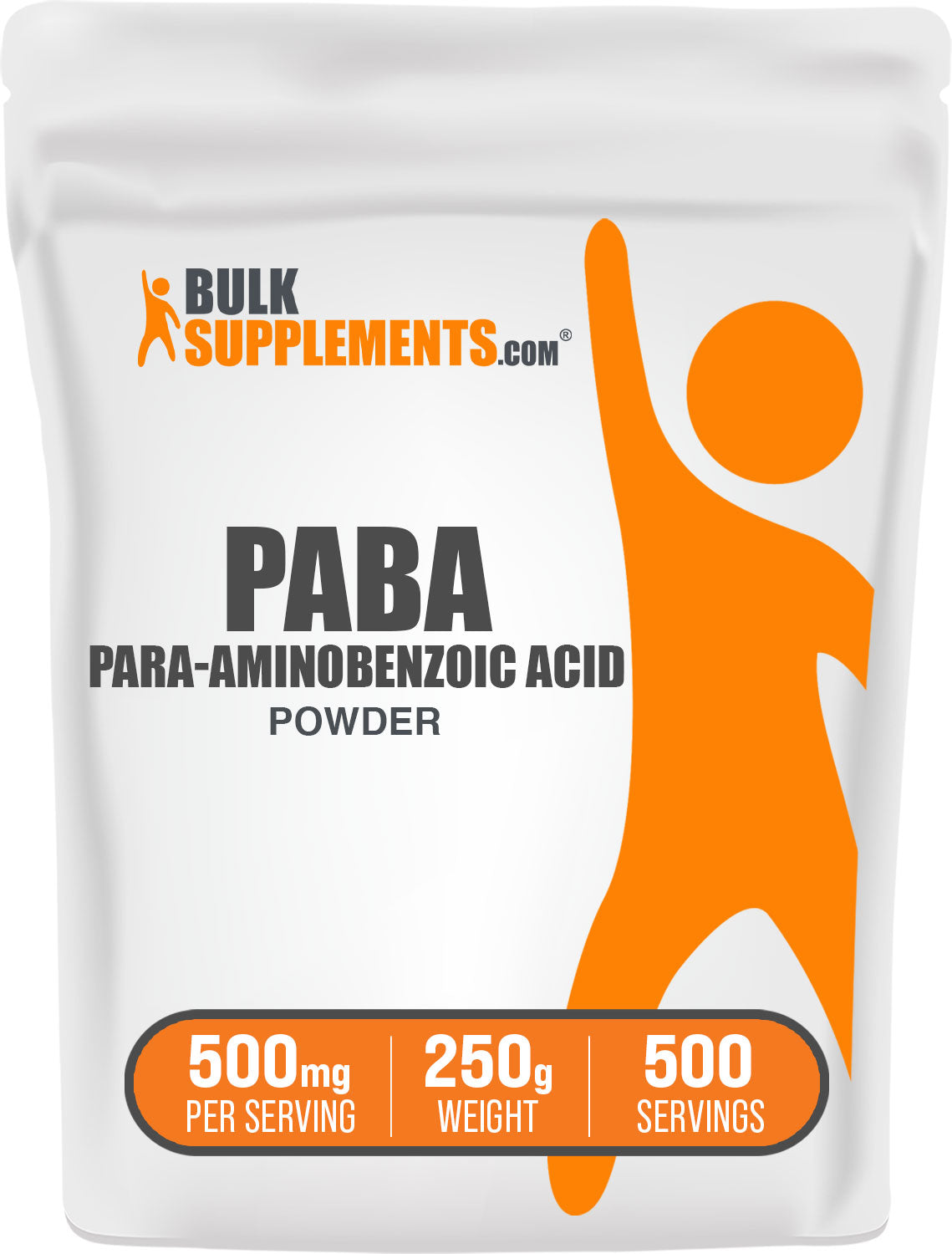 BulkSupplements.com Para-Aminobenozoic Acid (PABA) Powder 250g bag