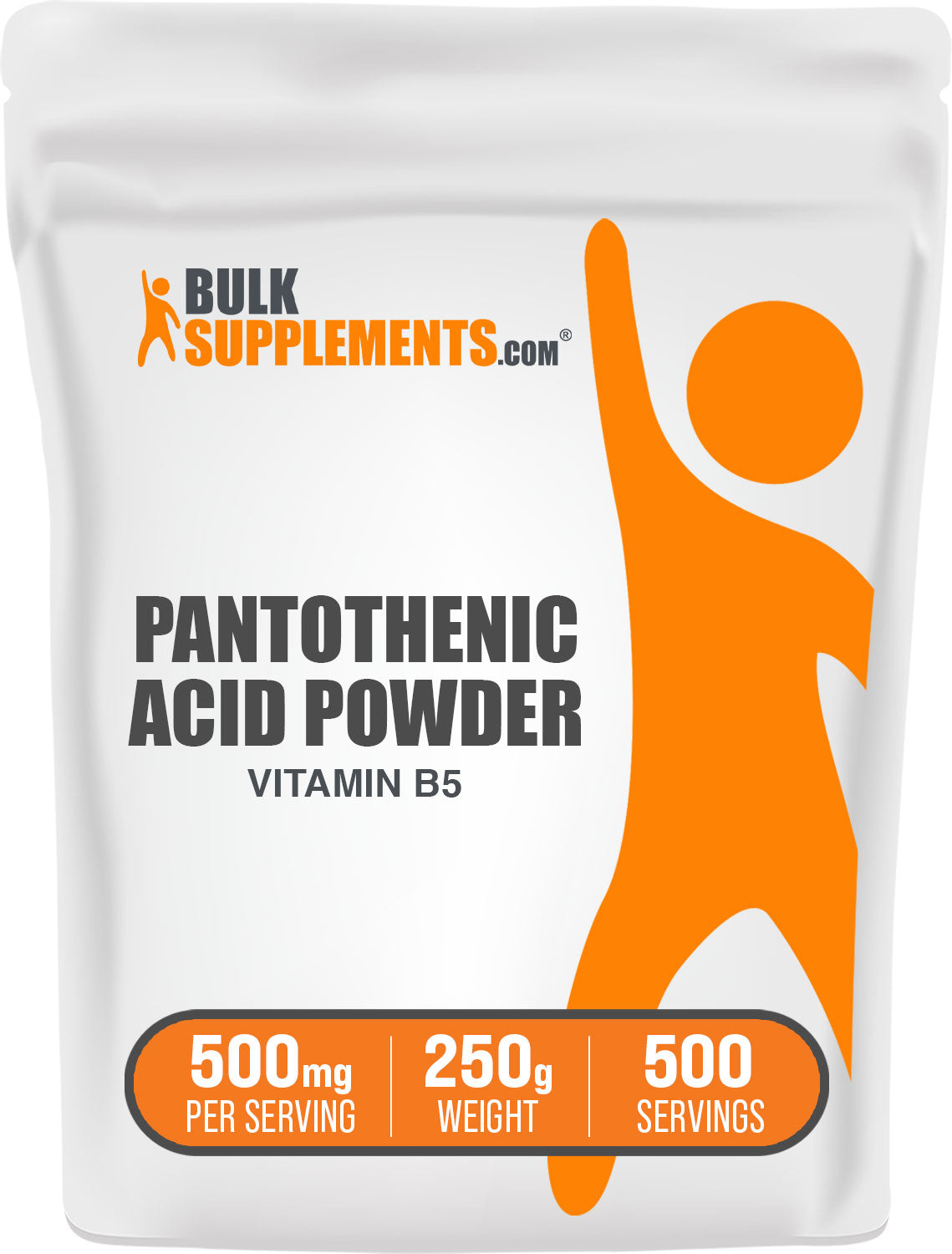 BulkSupplements.com Pantothenic Acid Powder Vitamin B5 250g bag