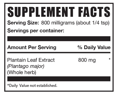 Plantain leaf extract powder mini label