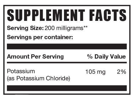 potassium chloride powder mini label