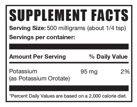 Potassium Orotate Powder mini label