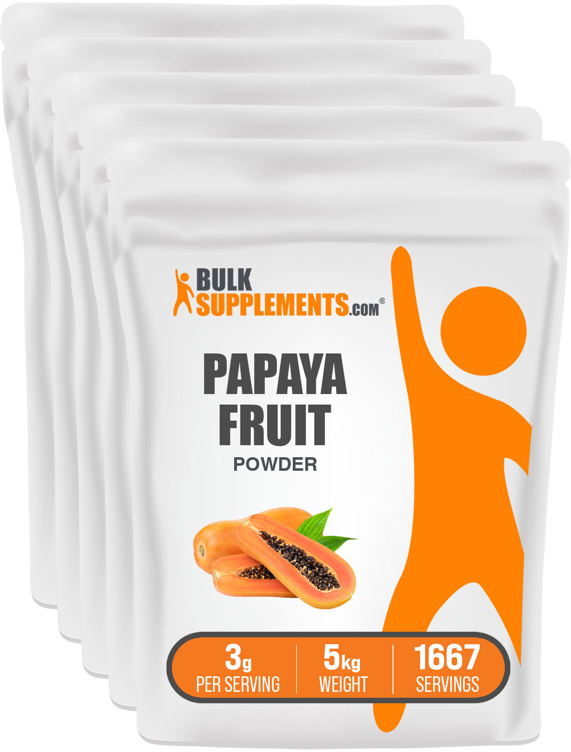 BulkSupplements.com Papaya Fruit Powder 5kg bag image