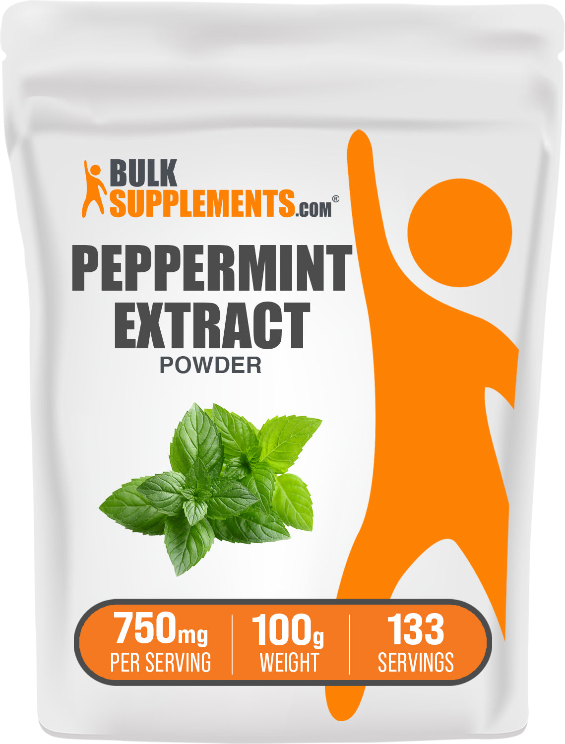 BulkSupplements.com Peppermint Extract Powder 100g bag image