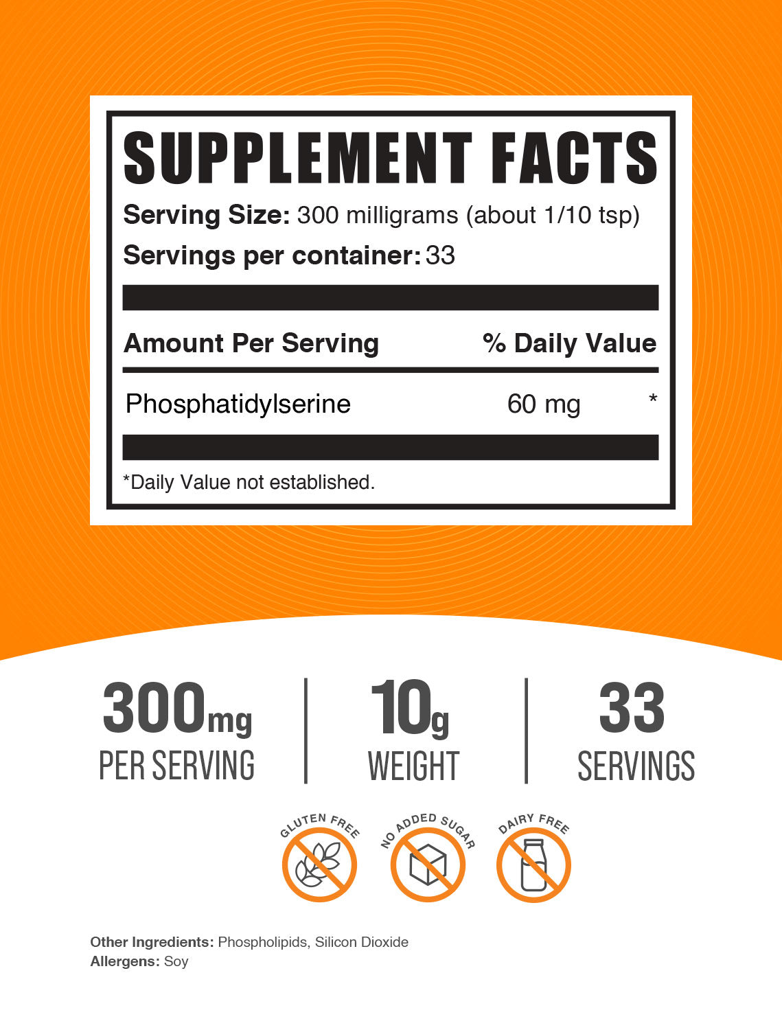 Phosphatidylserine powder label 10g