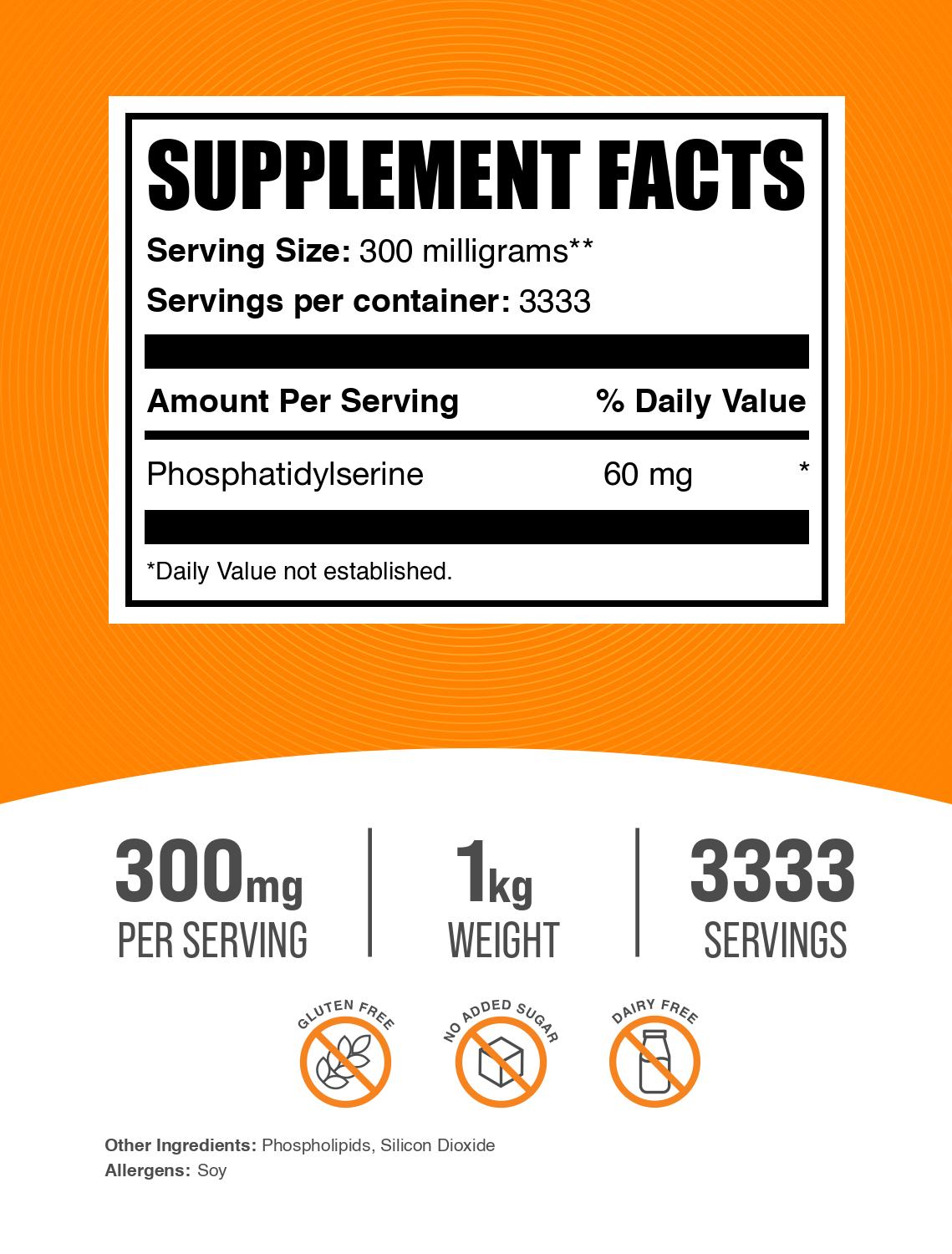 Phosphatidylserine powder label 1kg