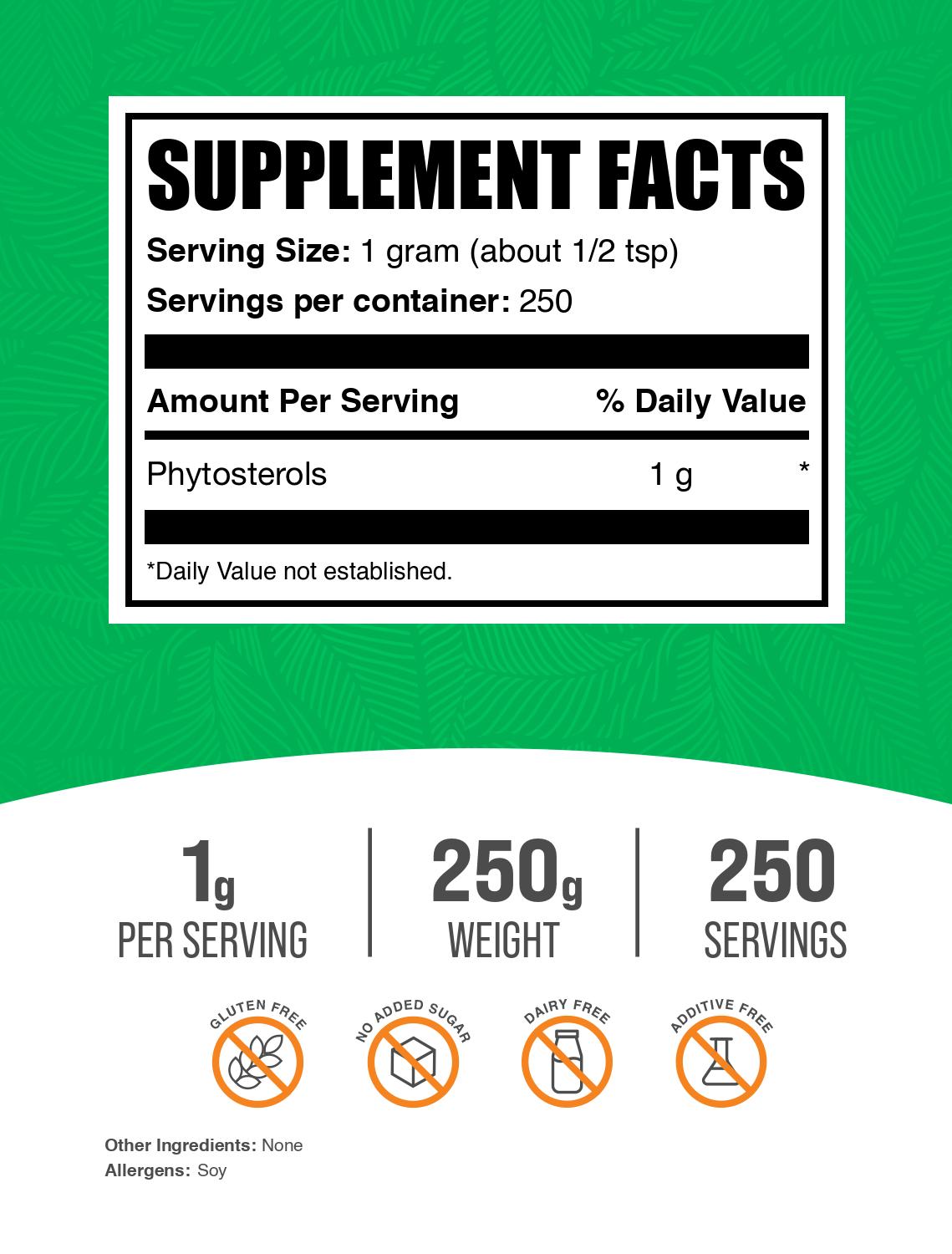 Phytosterols powder label 250g