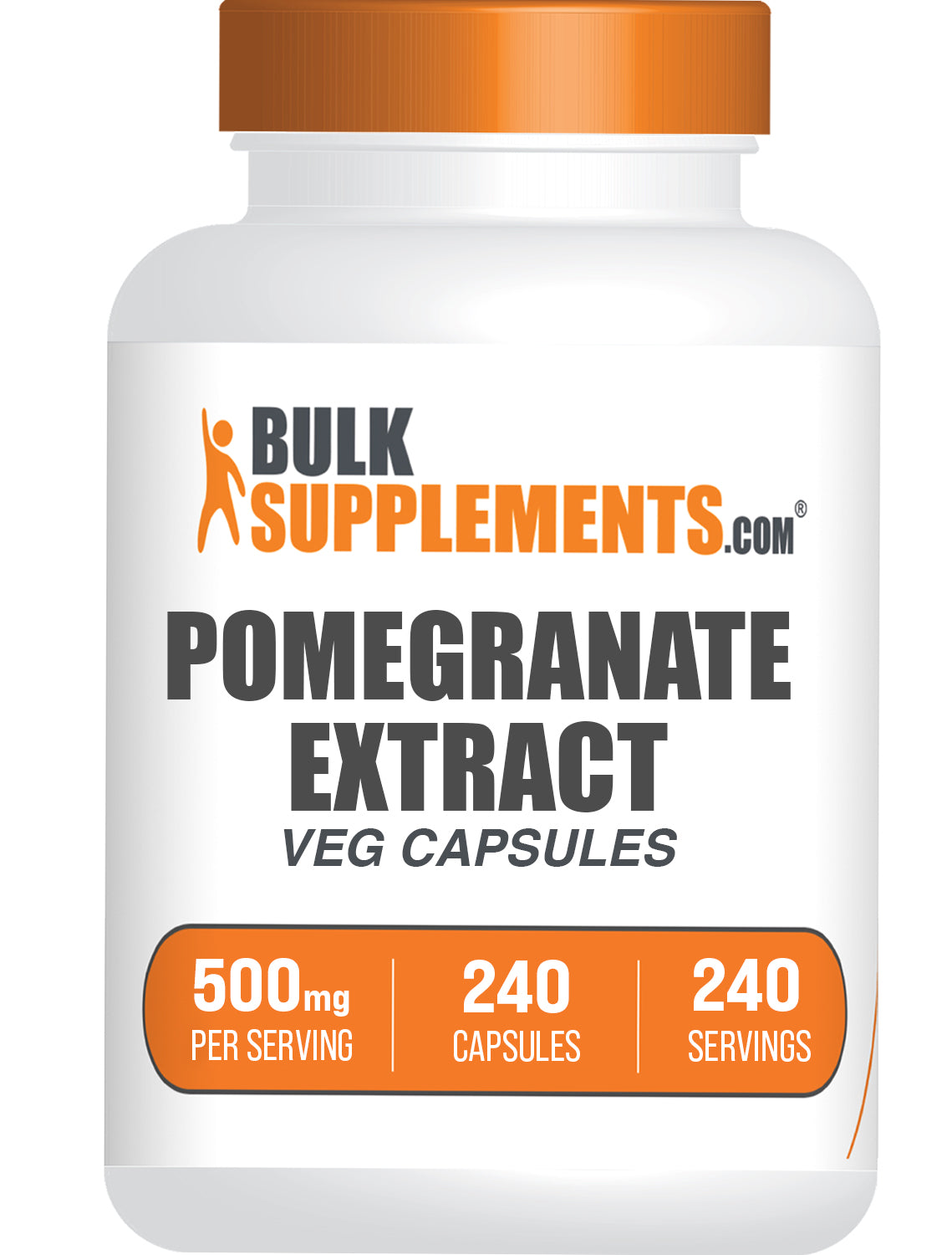 BulkSupplements.com Pomegranate Extract 240 capsules bottle image