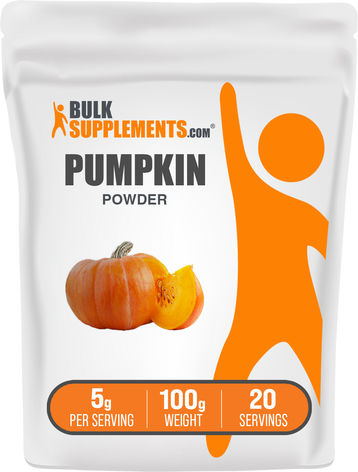 BulkSupplements.com Pumpkin Powder 100g bag image