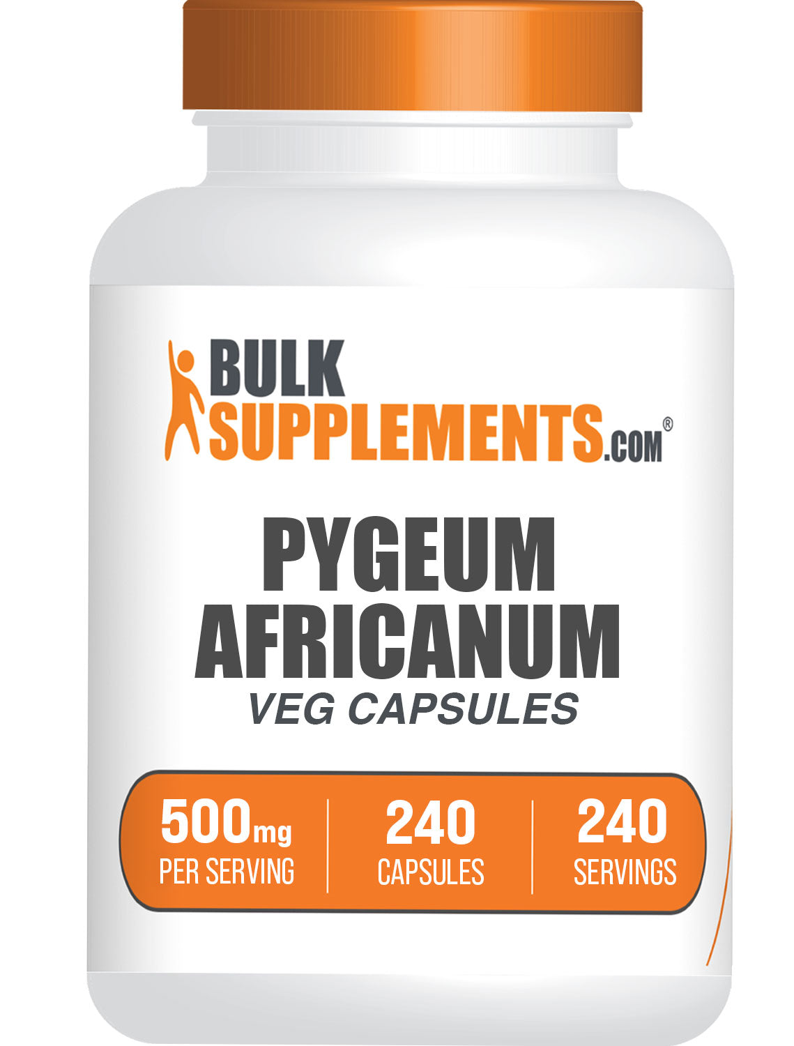 BulkSupplements.com Pygeum Africanum Extract 240 capsules bottle image