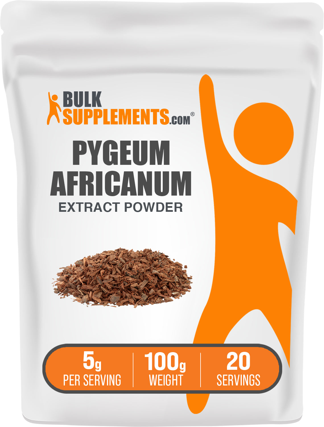 BulkSupplements.com Pygeum Africanum Extract Powder 100g bag image