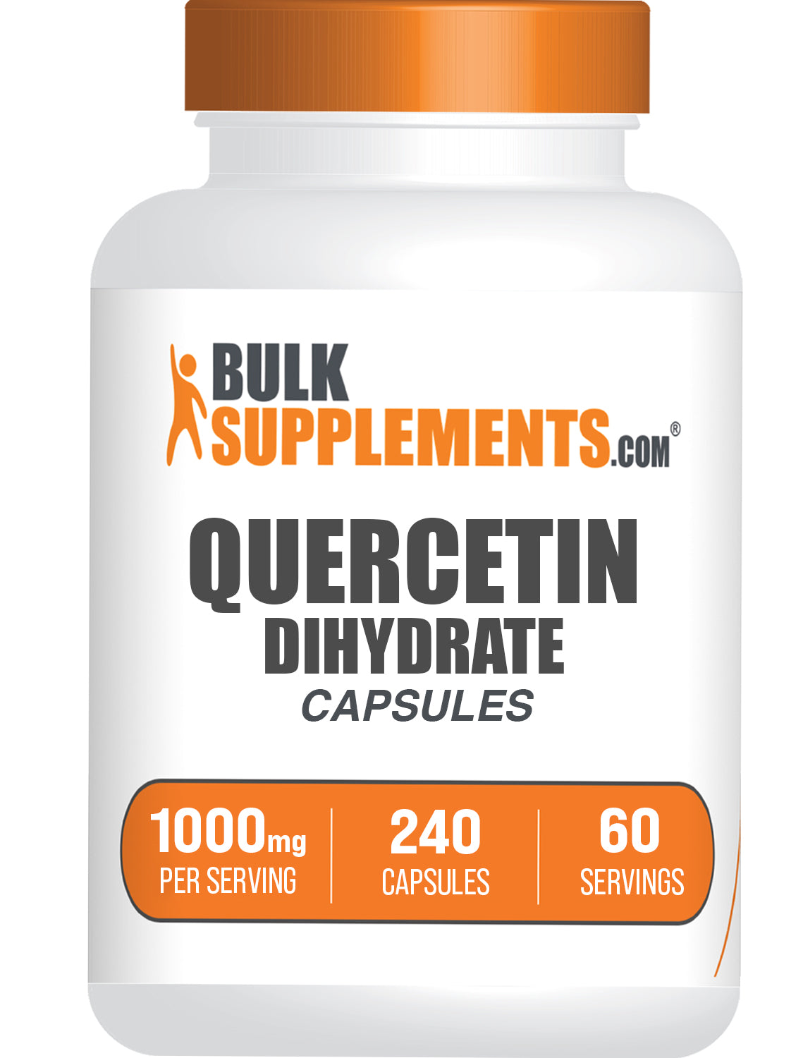 BulkSupplements.com Quercetin Dihydrate Powder 240 capsules bottle image