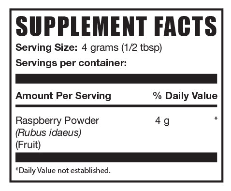 Raspberry powder mini label