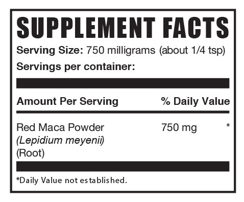 Red Maca Powder mini label