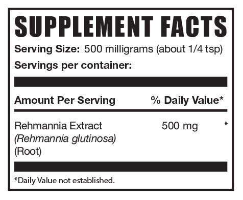 Rehmannia extract powder mini label