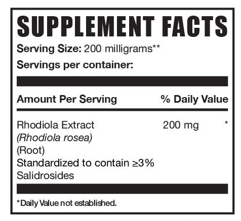 Rhodiola Extract (3% Salidroside) Powder mini label