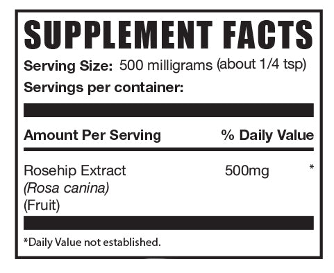 Rosehip extract powder mini label