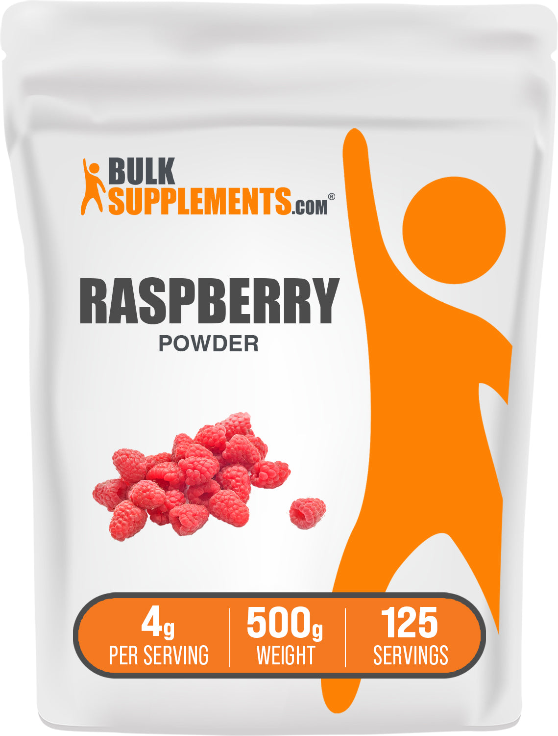 BulkSupplements.com Raspberry Powder 500g bag image