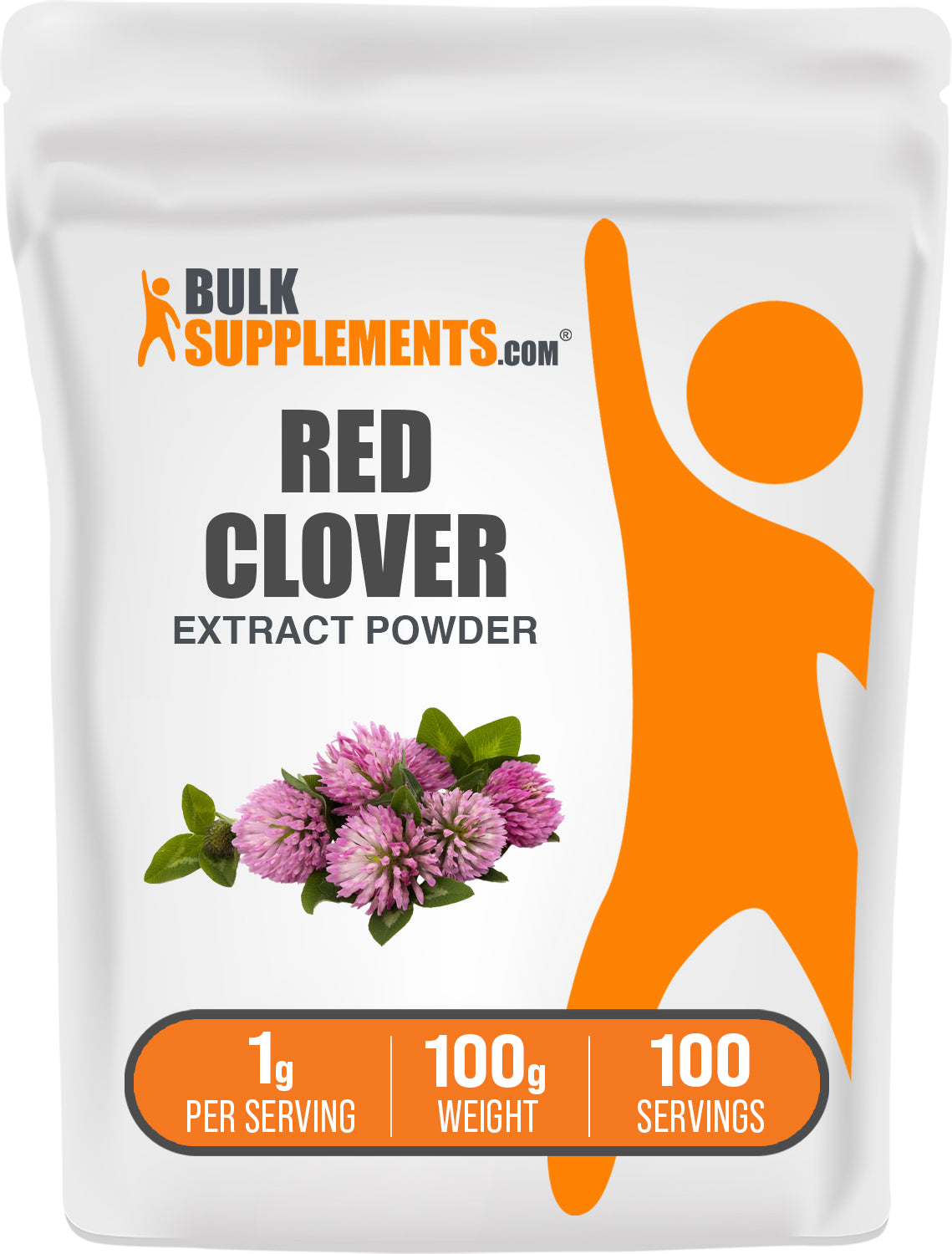 BulkSupplements.com Red Clover Extract Powder 100g bag image