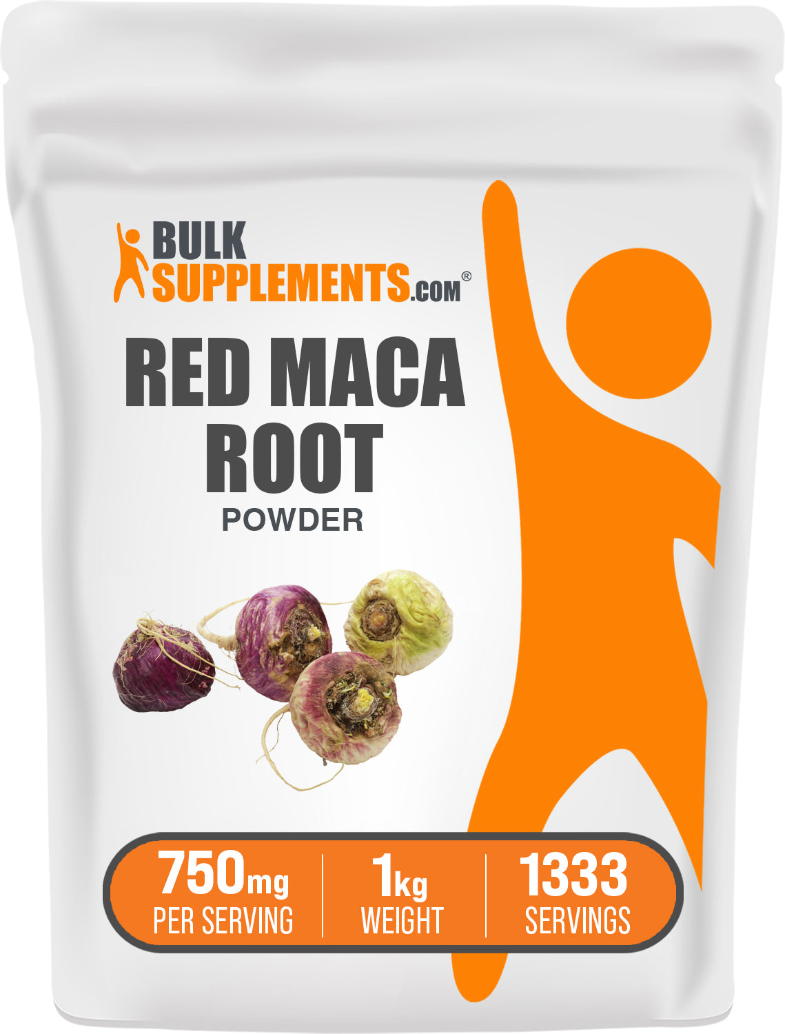 BulkSupplements.com Red Maca Powder 1kg bag image