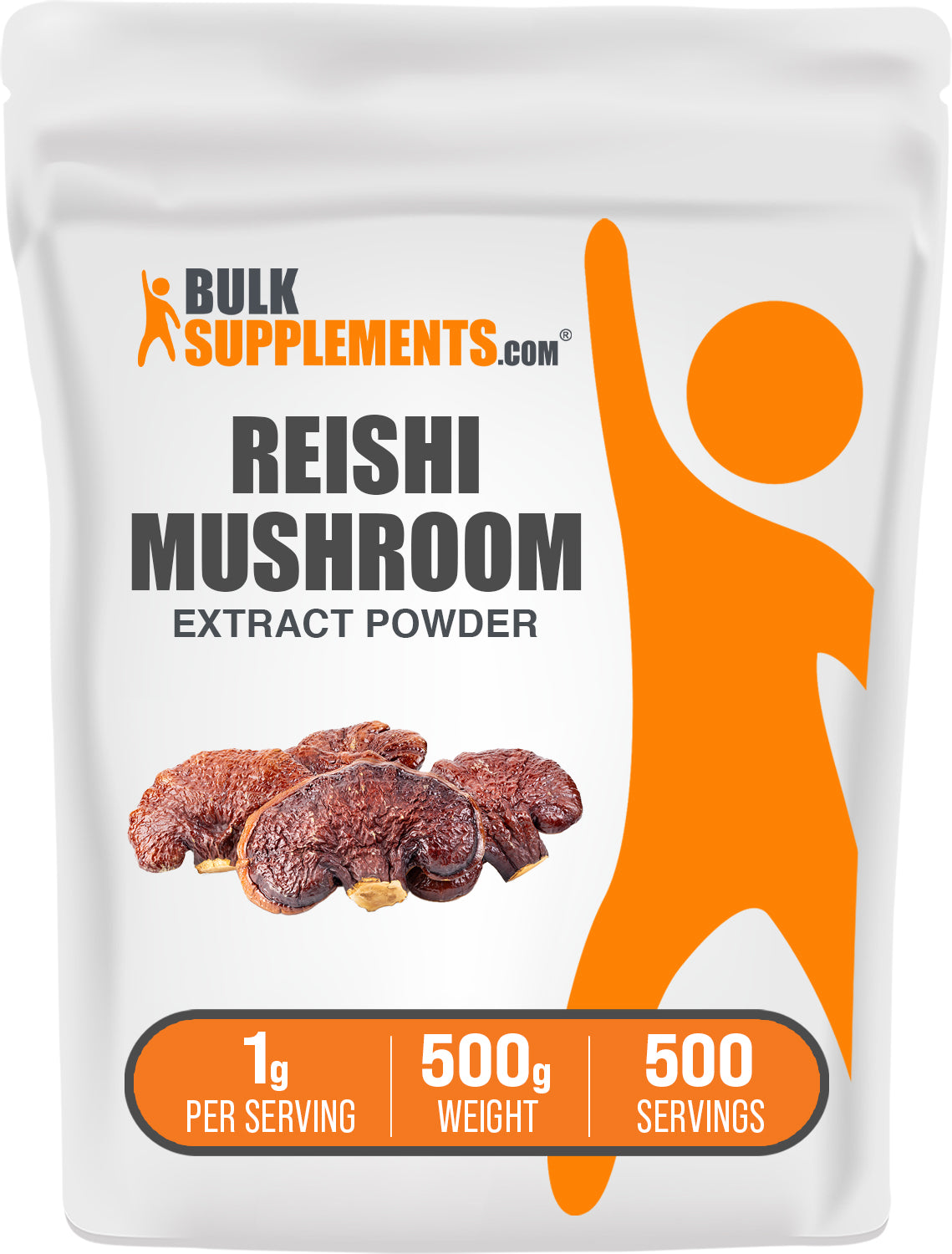 BulkSupplements.com Reishi Mushroom Extract Powder 500g bag image