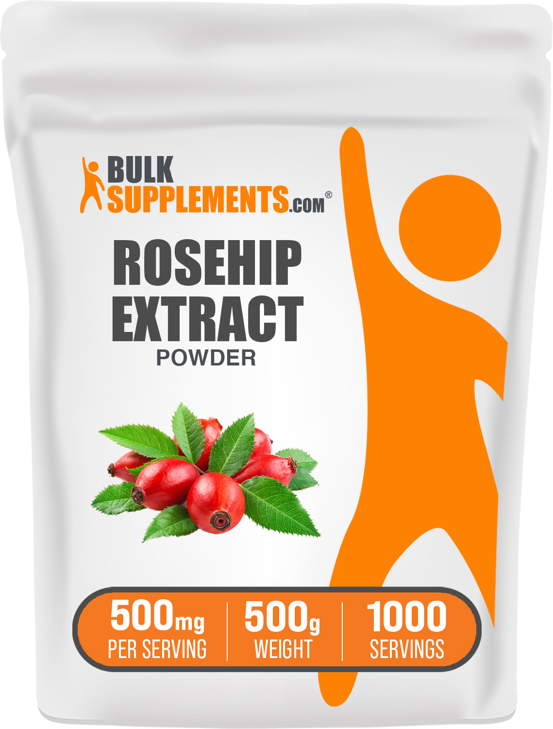 BulkSupplements.com Rosehip Extract Powder 500g bag image