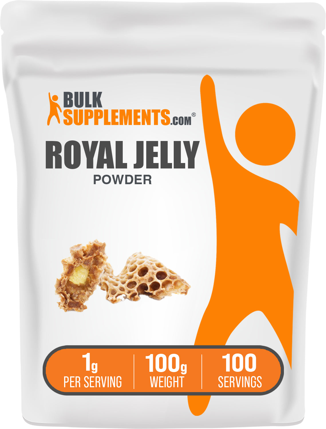 BulkSupplements.com Royal Jelly Powder 100g bag image