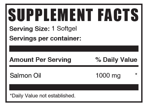 Salmon oil softgels mini label