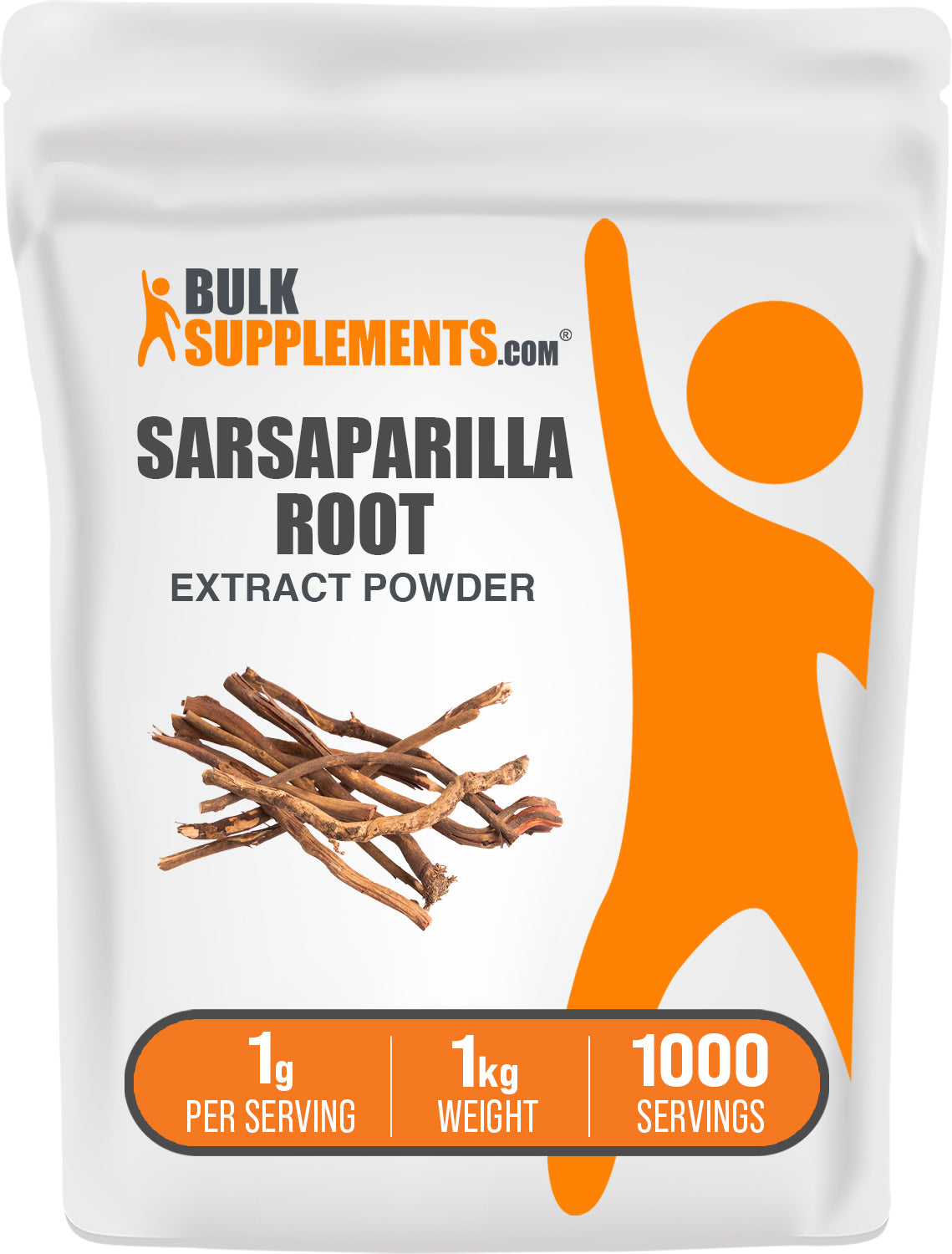 BulkSupplements.com Sarsaparilla Root Extract Powder 1kg bag image