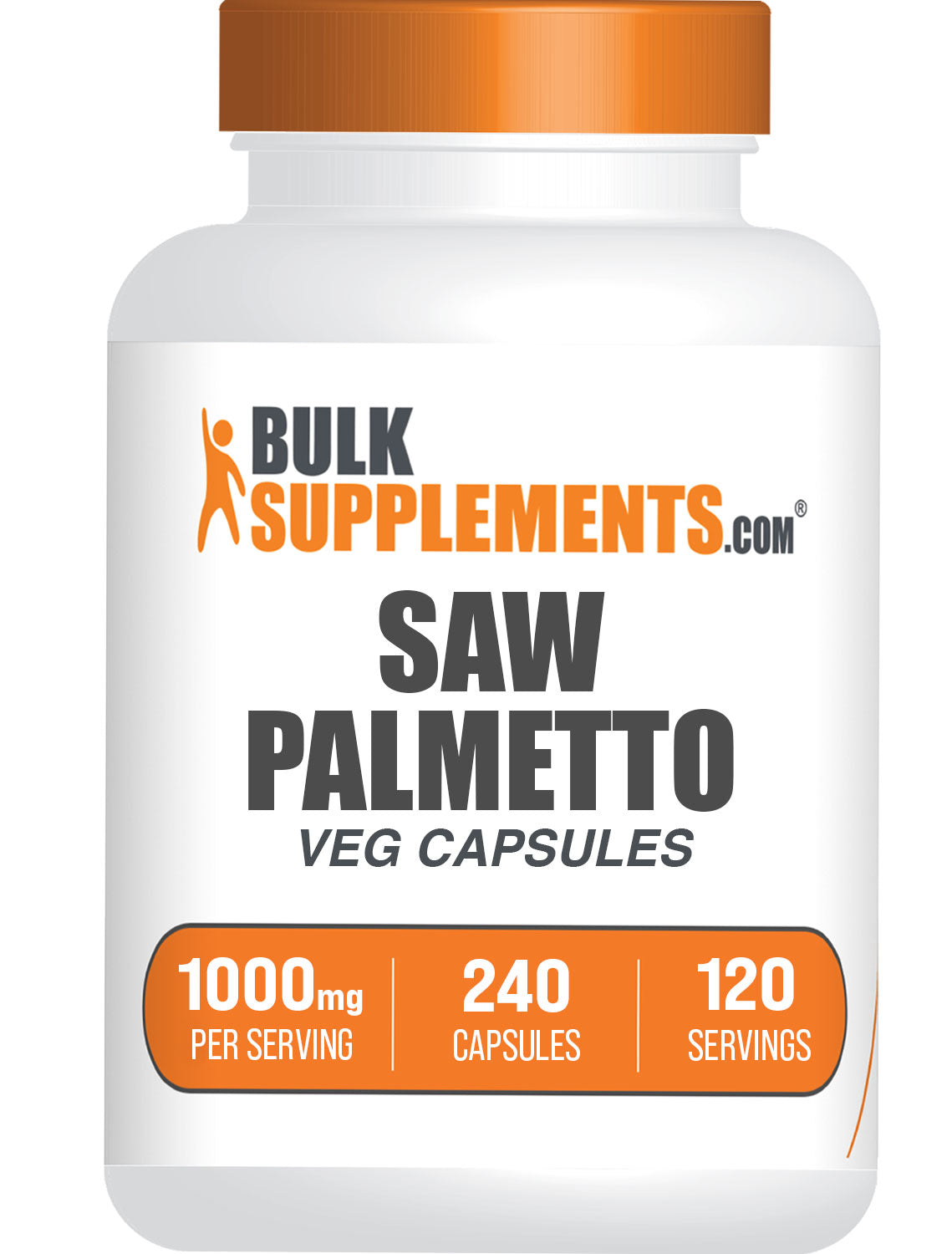 BulkSupplements.com Saw Palmetto 240 capsules bottle image